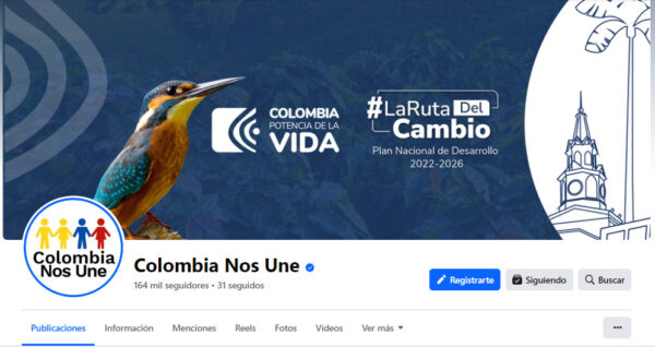 Fanpage de Colombia Nos Une